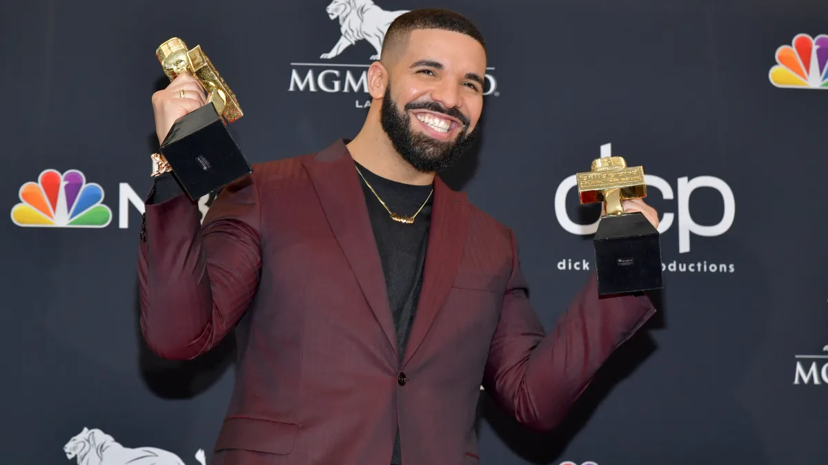 Drake with award